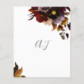 Papier Bourgogne automne fleurie rustique BUDGET invitati (Dos)