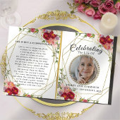 Papier Bourgogne Blush Floral Celebration Program