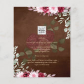 Papier Bourgogne Brown Floral Winter Mariage de automne I (Dos)