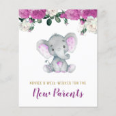 Papier Bourgogne Eléphant Douche Nouveaux Parents Conseil (Dos)
