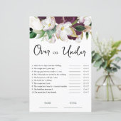 Papier Bourgogne Floral au-dessus ou en dessous du jeu de (Debout devant)