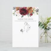 Papier Bourgogne Floral Fun Bridal Guess Dress Game (Debout devant)