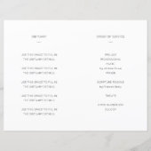 Papier Bourgogne Floral Photo Celebration of Life Program (Dos)