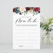 Papier Bourgogne Floral Quel Âge A Été Le Jeu De Douche M (Debout devant)