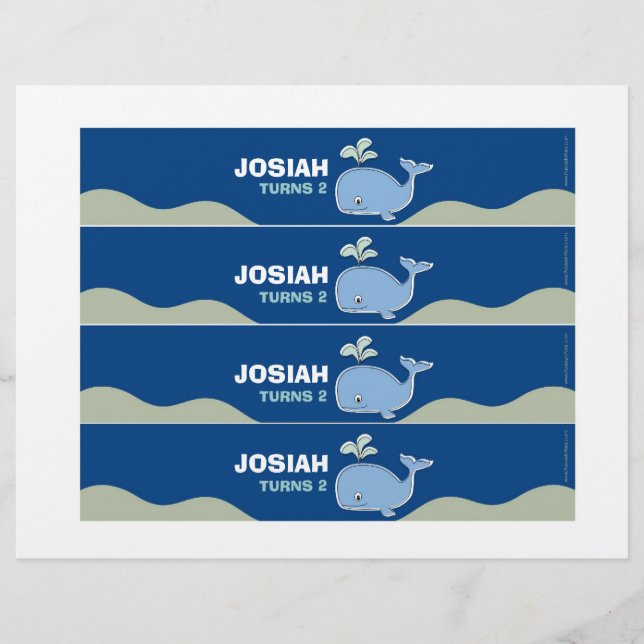 Papier Bouteille bleue Étiquettes (Devant)