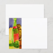 Papier Bouteilles aquarelles (Devant / Derrière)