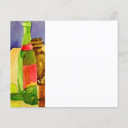 Papier Bouteilles aquarelles (Devant)