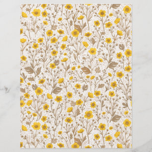 Papier Boutons jaunes et bruns