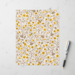 Papier Boutons jaunes et bruns