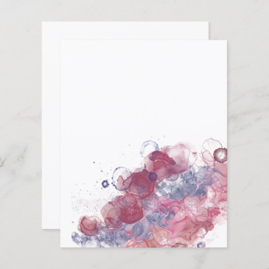 Papier Bouts d'encre d'alcool rose (Devant / Derrière)