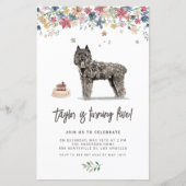 Papier Bouvier des Flandres Chien Invitation d'anniversai (Devant)