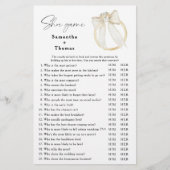 Papier Bow and Ring Bridal douche Chaussure jeu (Devant)