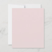 Papier Bow pink ivory pearls First Communion invitation (Dos)