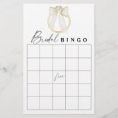 Papier Bow & Ring Bride jeu de bingo de douche (Devant)