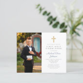 Papier Boy Blue Budget Cross Photo Première communion (Debout devant)