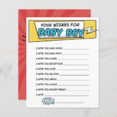 Papier Boy Comic Book Superhero Shower Wives for Baby (Devant / Derrière)