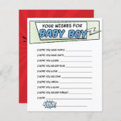 Papier Boy Comic Book Superhero Shower Wives for Baby (Devant / Derrière)