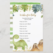 Papier Boy Dinosaur Green Wives for Baby Game (Devant / Derrière)