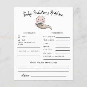 Papier Boy Ghost Little Boo Prédictions & Conseils Card