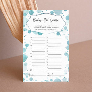 Papier Boys Items Blue Dots tendance ABC Baby shower Jeu