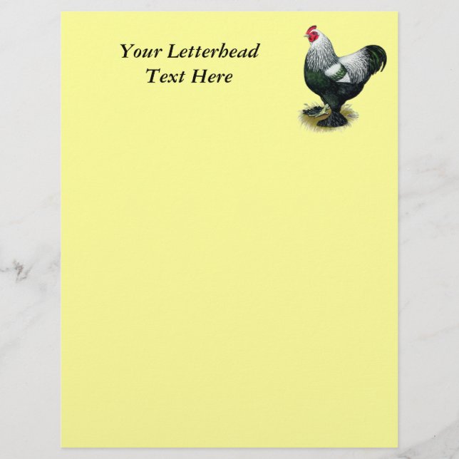 Papier Brahma : Coq foncé (Devant)