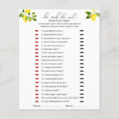 Papier Branche de citron et mosaïque bleue jeu Il a dit q (Devant)