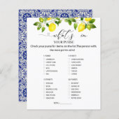 Papier Branche de citron et mosaïque bleue Qu'y a-t-il da (Devant / Derrière)