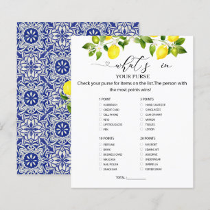 Papier Branche de citron et mosaïque bleue Qu'y a-t-il da
