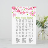 Papier Branche Sakura Baby shower Word Search Jeu (Debout devant)
