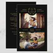 Papier Branches à la mode Budget Noir Personnalisé 2 Phot (Devant / Derrière)