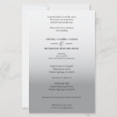 Papier Branches budgétaires Gris Gradient Mariage Script (Dos)