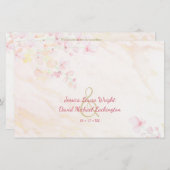 Papier Branches Fleurs sauvages élégantes et romantiques (Devant / Derrière)