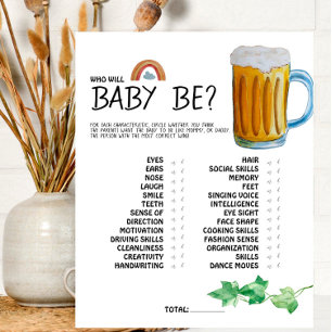 Papier Brewery Baby - Color - Who Will Baby Be? Game