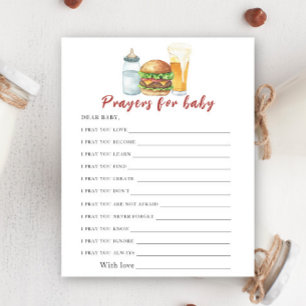 Papier BREWS & BURGERS Prières Baby showers pour bébé