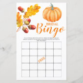 Papier Bridal Bingo Automne Citrouille Jeu nuptial (Devant)