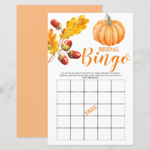 Papier Bridal Bingo Automne Citrouille Jeu nuptial