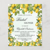 Papier Bridal douche citrons vert invitation budget (Devant)