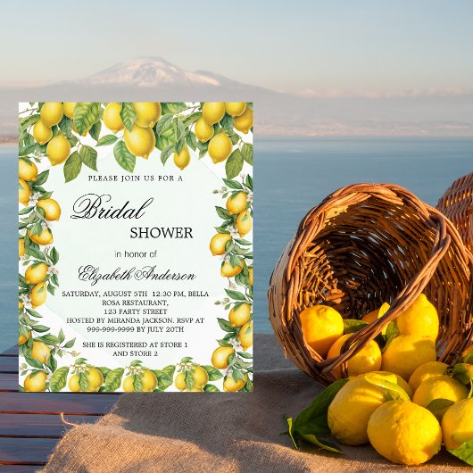 Papier Bridal douche citrons vert invitation budget