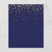 Papier Bridal douche marine bleu or budget invitation (Dos)