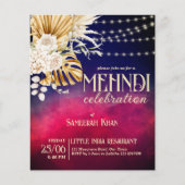 Papier Bridal florale bordeaux bleu invitation budget Meh (Devant)