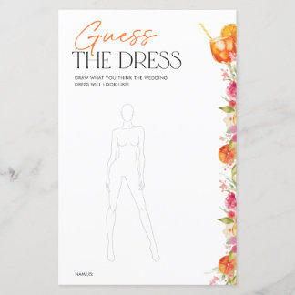 Papier Bridal Shower Game Guess The Dress First Spritz