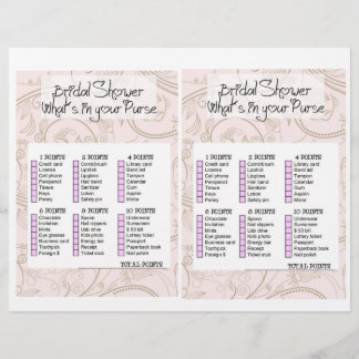 Papier Bridal Shower Game- What i in your purse ?