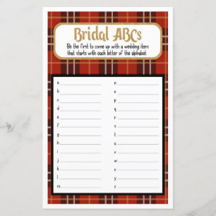 Papier Bride ABC Flannel et givre jeu de Fête des mariées