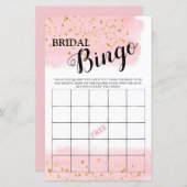 Papier Bride Bingo Rose Gold jeu de nuptiale (Devant / Derrière)