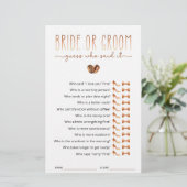 Papier Bride or Groom Guess Who Said It Game (Debout devant)