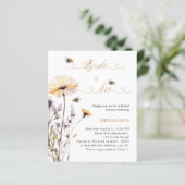 Papier Bride to bee wildflower bridal shower invitation (Debout devant)