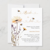 Papier Bride to bee wildflower bridal shower invitation (Devant)