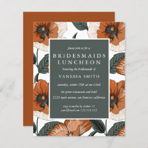 Papier Bridesmaids du budget Déjeuner Fleurs vertes orang