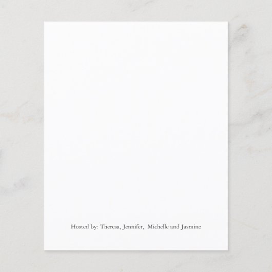 Papier Bridesmaitres BUDGET Déjeuner Blush violet fleuri (Dos)