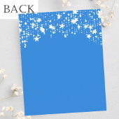 Papier Bright blue star garçon baby shower invitation bud